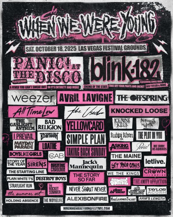 Panic! At The Disco + blink-182 Headline 2025 When We Were Young